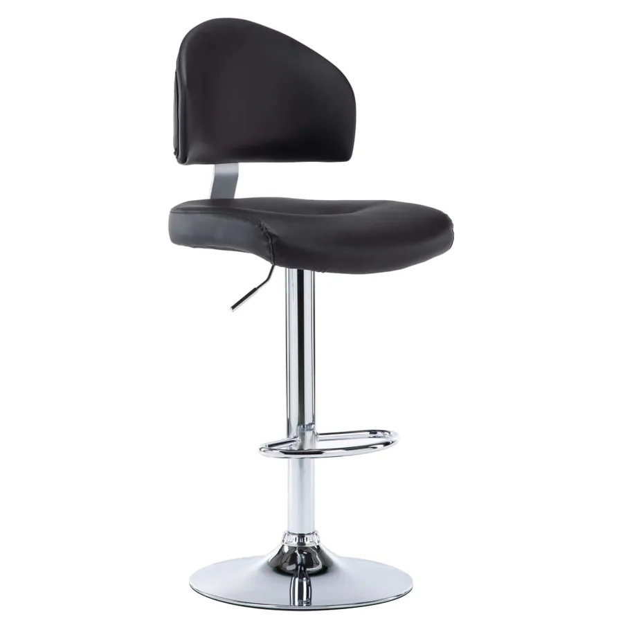 Tabourets de bar lot de 2 noir similicuir - 6
