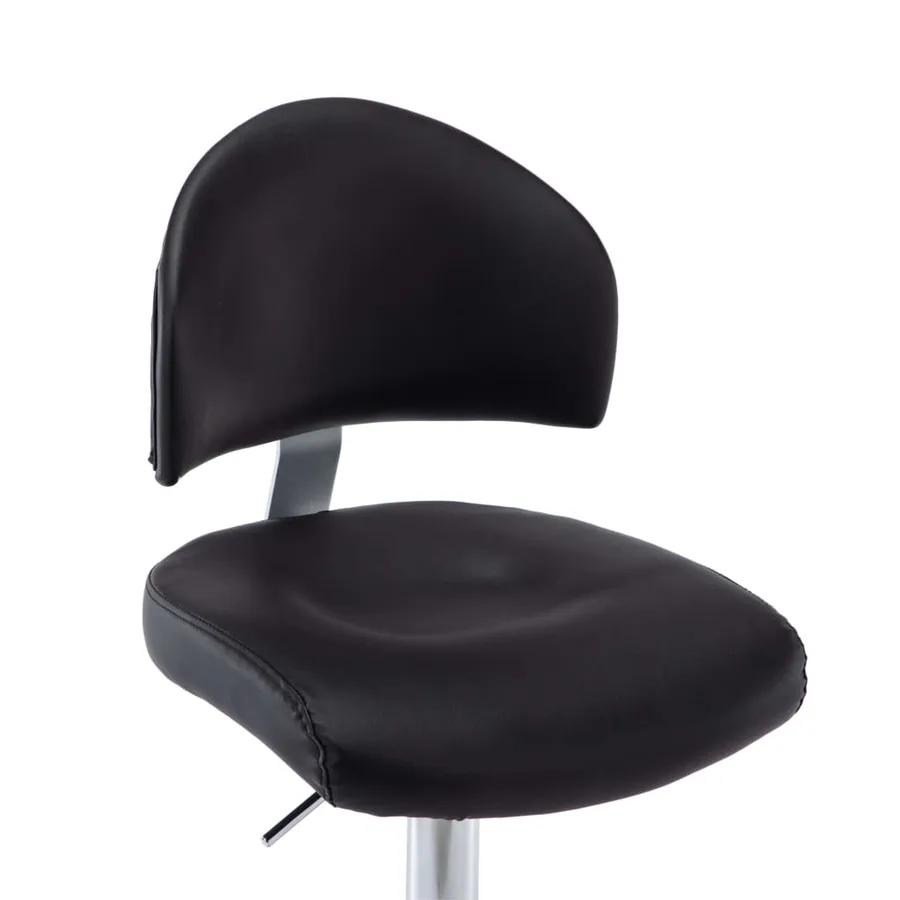 Tabourets de bar lot de 2 noir similicuir - 8
