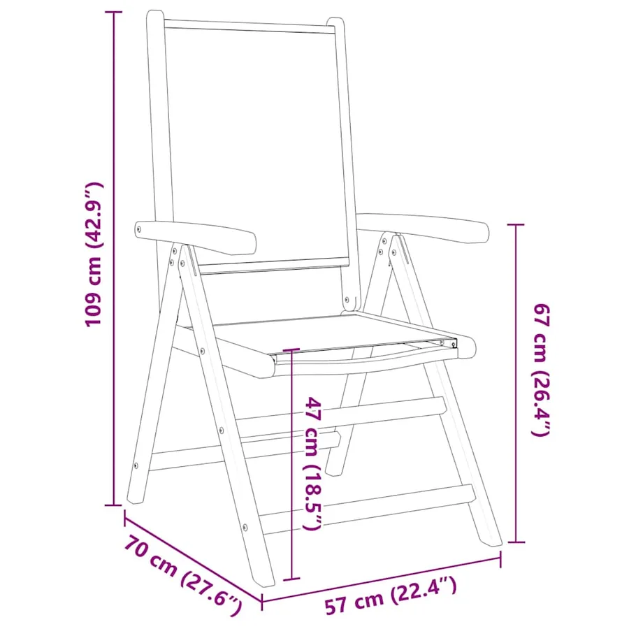 Ensemble à manger de jardin 7 pcs bleu blanc tissu bois massif - 12