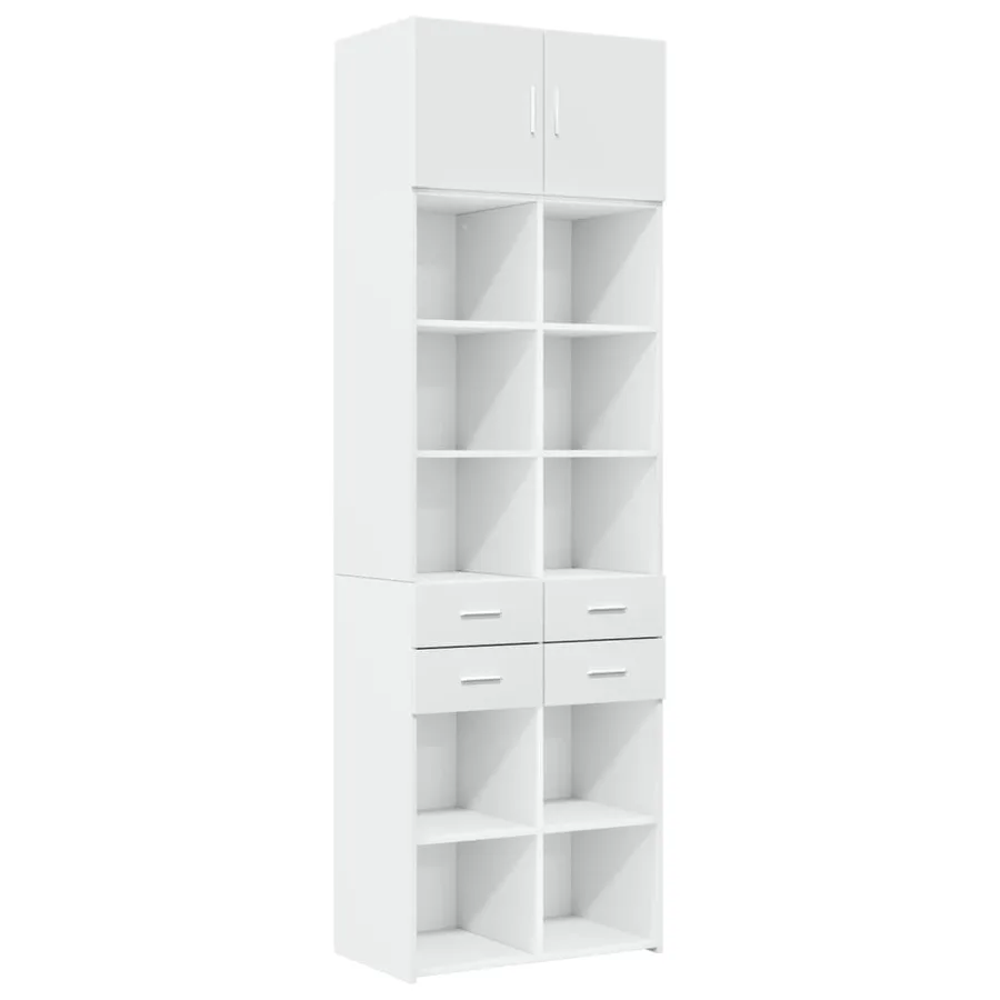 Armoire de rangement blanc 70x42,5x225 cm bois d'ingénierie - 2