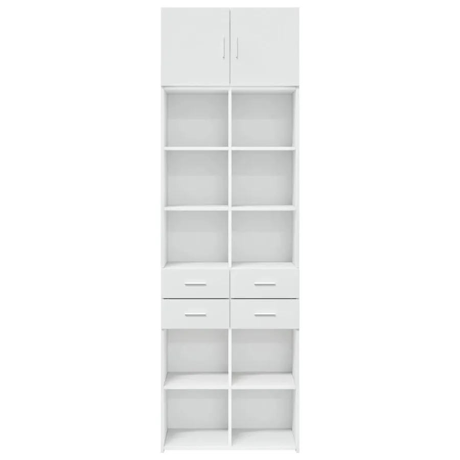 Armoire de rangement blanc 70x42,5x225 cm bois d'ingénierie - 4