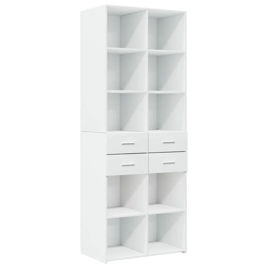 Armoire de rangement blanc 70x42,5x225 cm bois d'ingénierie - 6
