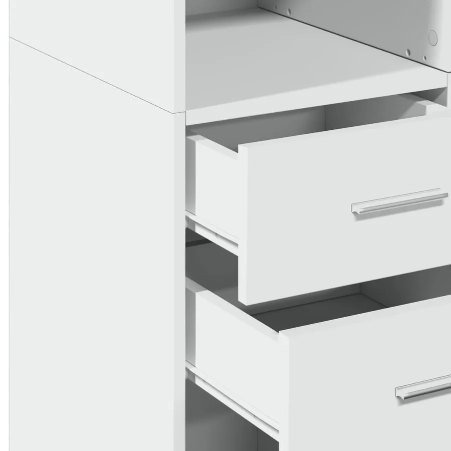 Armoire de rangement blanc 70x42,5x225 cm bois d'ingénierie - 9