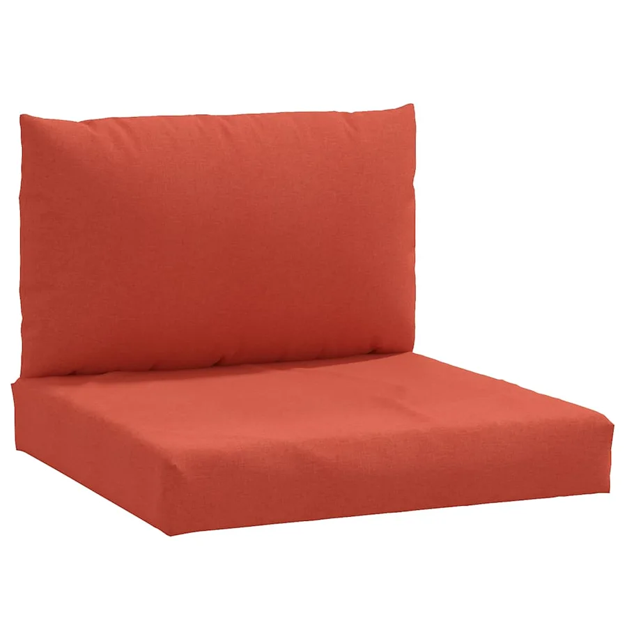 Coussins de palette lot de 2 rouge mélangé tissu - 2