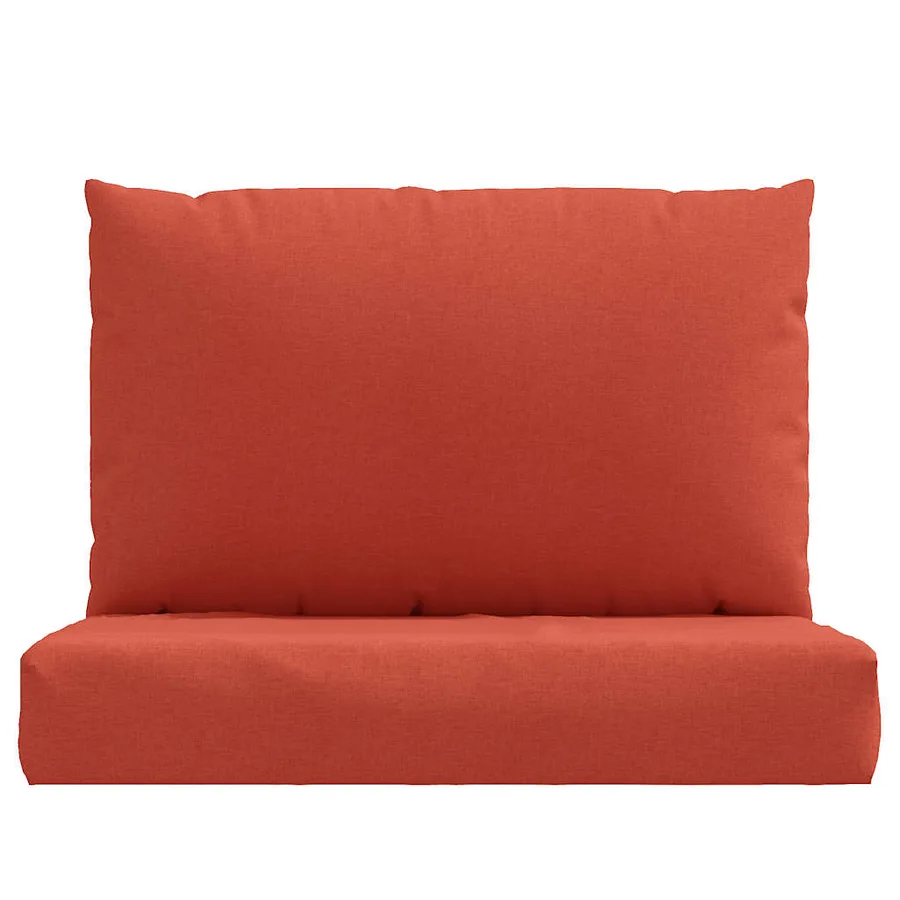 Coussins de palette lot de 2 rouge mélangé tissu - 4