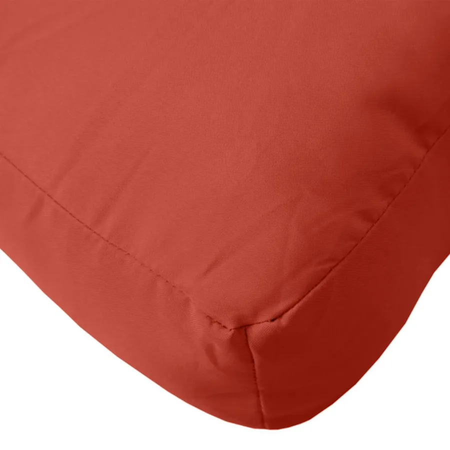 Coussins de palette lot de 2 rouge mélangé tissu - 8