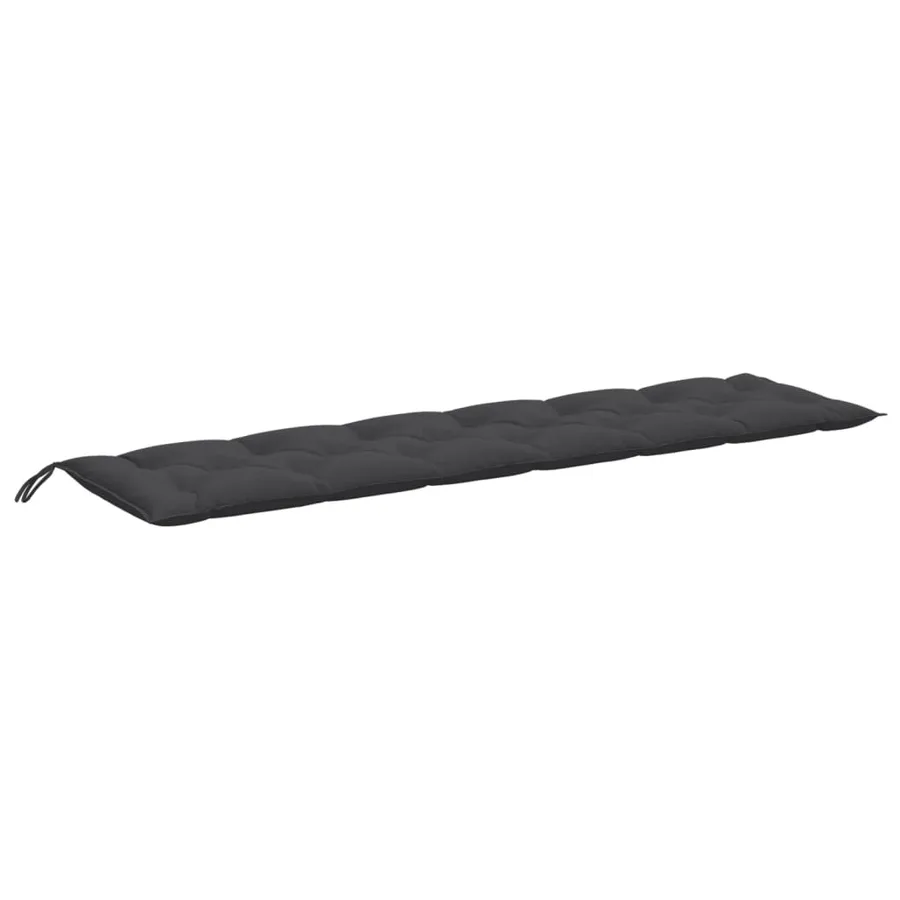 Coussin de banc de jardin anthracite mélangé 200x50x7 cm tissu - 2
