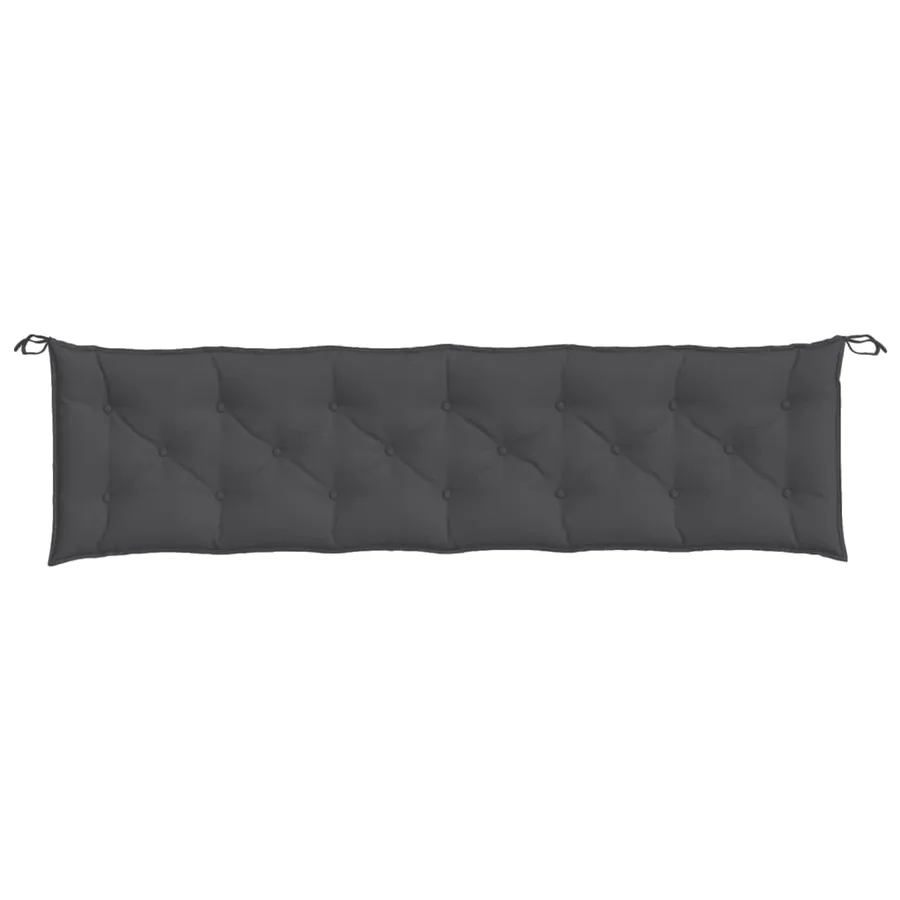 Coussin de banc de jardin anthracite mélangé 200x50x7 cm tissu - 4
