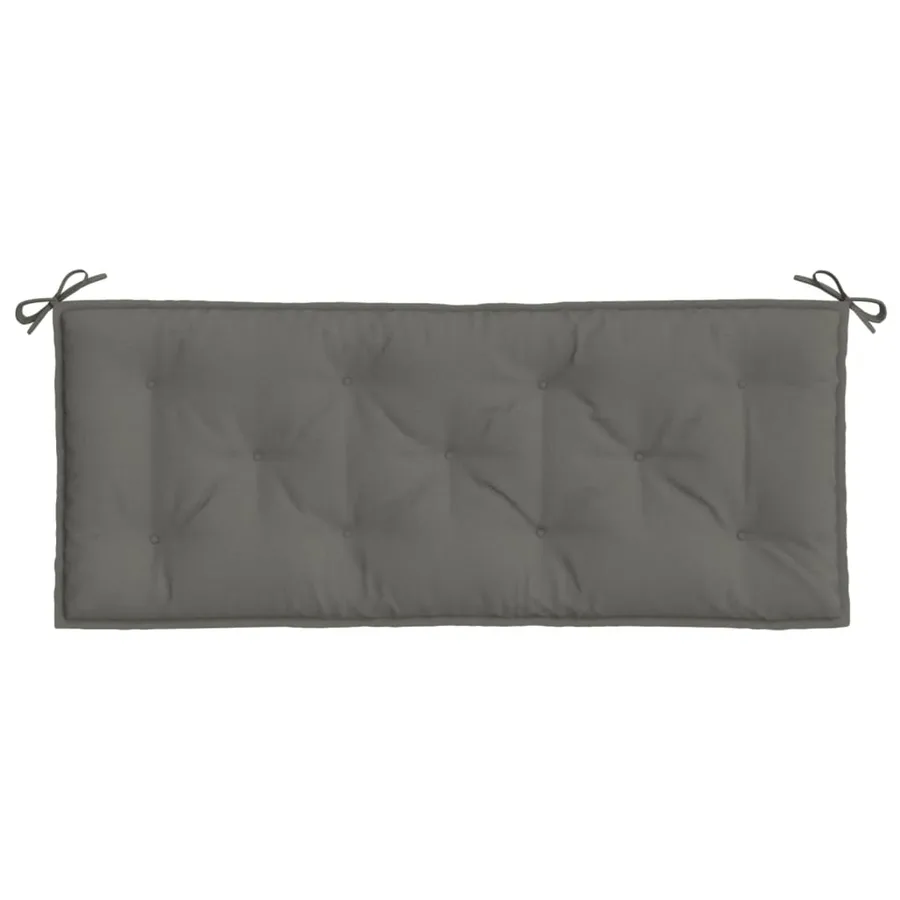 Coussin de banc de jardin gris foncé mélangé 120x50x7 cm tissu - 4