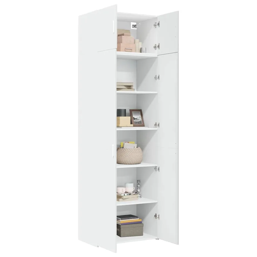 Armoire de rangement blanc 70x42,5x225 cm bois d'ingénierie - 3
