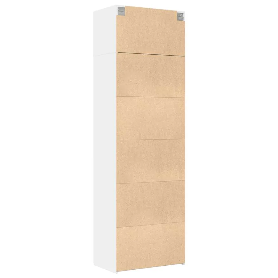 Armoire de rangement blanc 70x42,5x225 cm bois d'ingénierie - 8