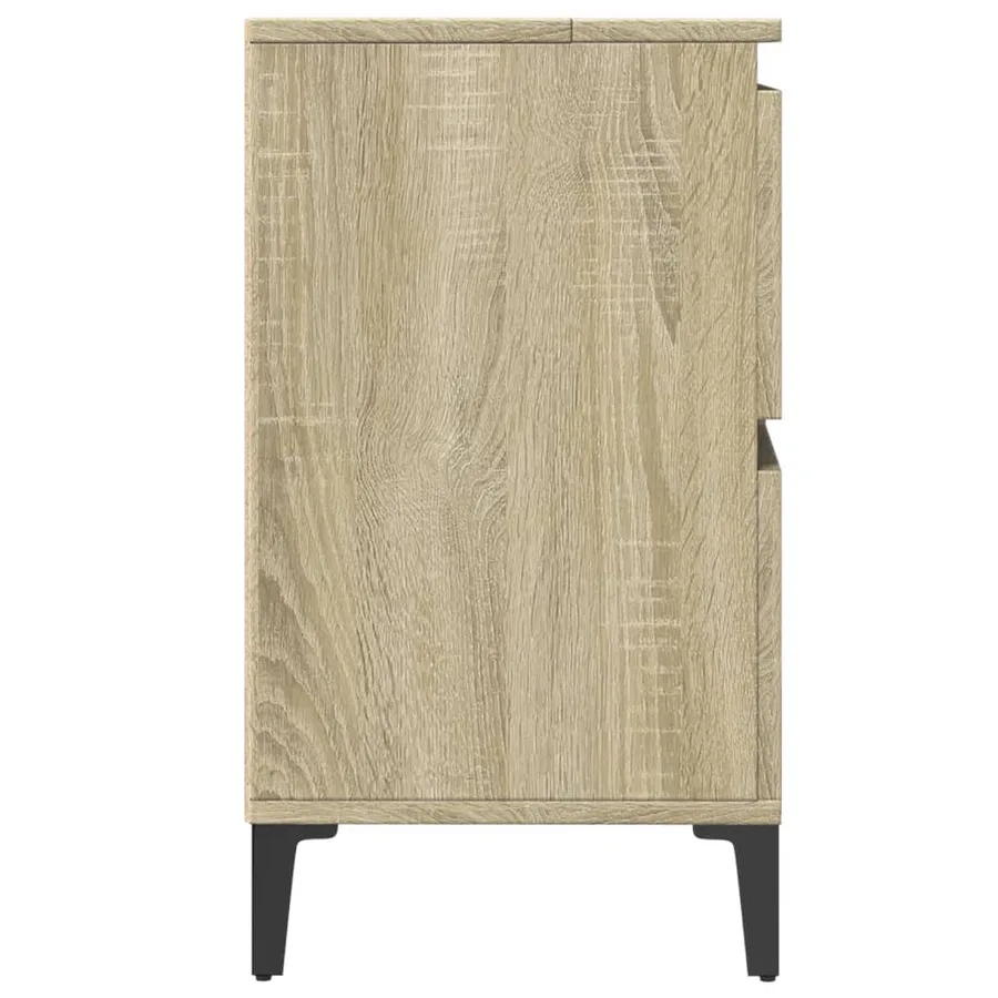 Meuble d'évier chêne sonoma 80x33x60 cm bois d'ingénierie - 7