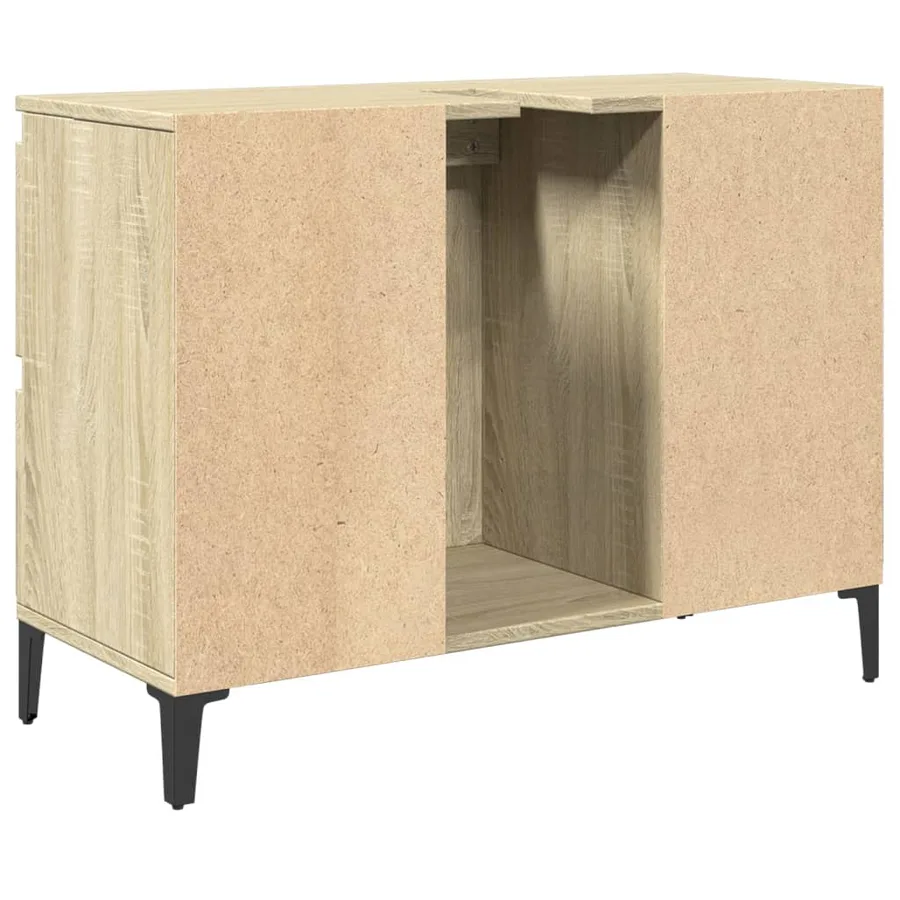Meuble d'évier chêne sonoma 80x33x60 cm bois d'ingénierie - 8