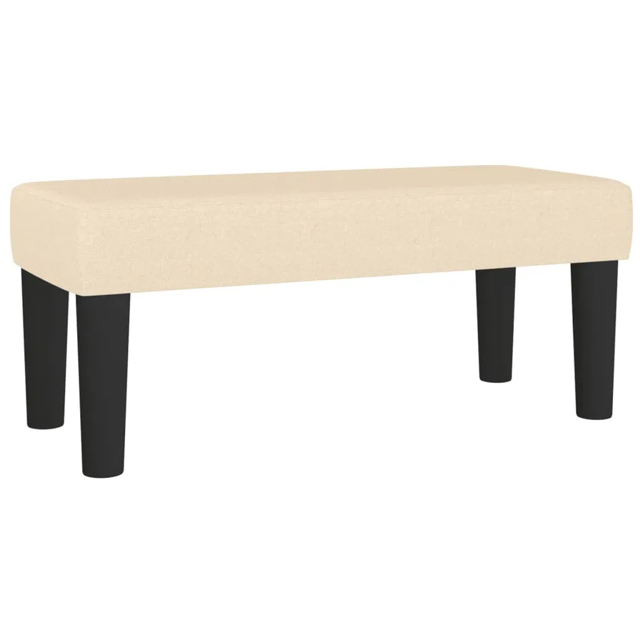 Sommier à lattes de lit avec matelas crème 120x190 cm tissu - 7
