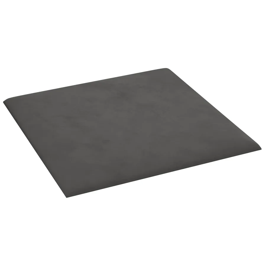 Tête de lit murale 12 pcs Gris foncé Velours - 3
