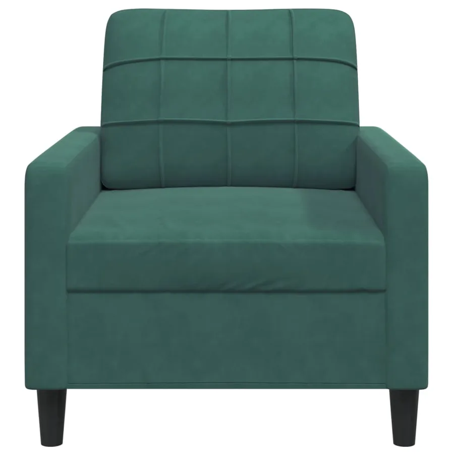 Fauteuil Vert foncé 60 cm Velours - 4