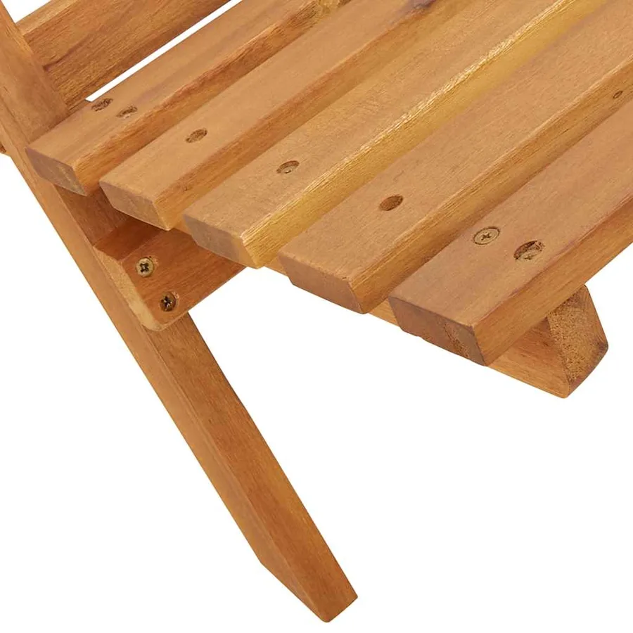 Chaises de jardin lot de 2 anthracite bois acacia massif tissu - 10