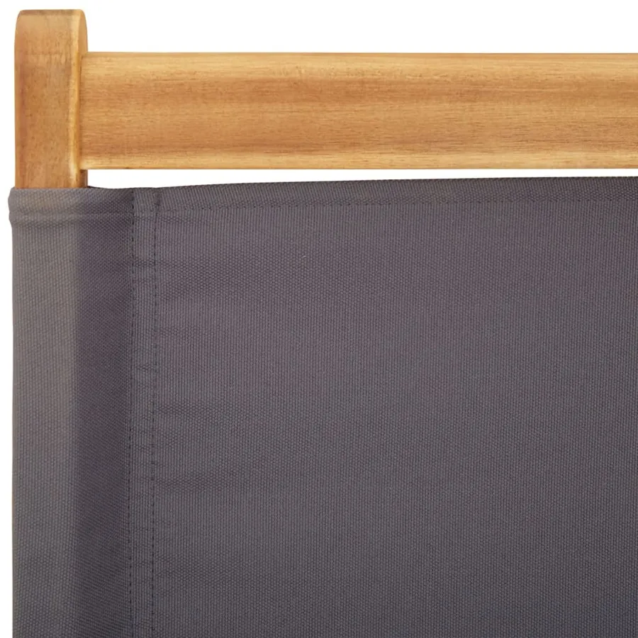 Chaises de jardin pliantes lot de 6 tissu et bois massif - 10