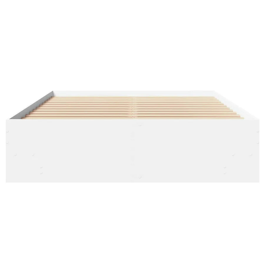 Cadre de lit sans matelas blanc 120x190 cm bois d'ingénierie - 5