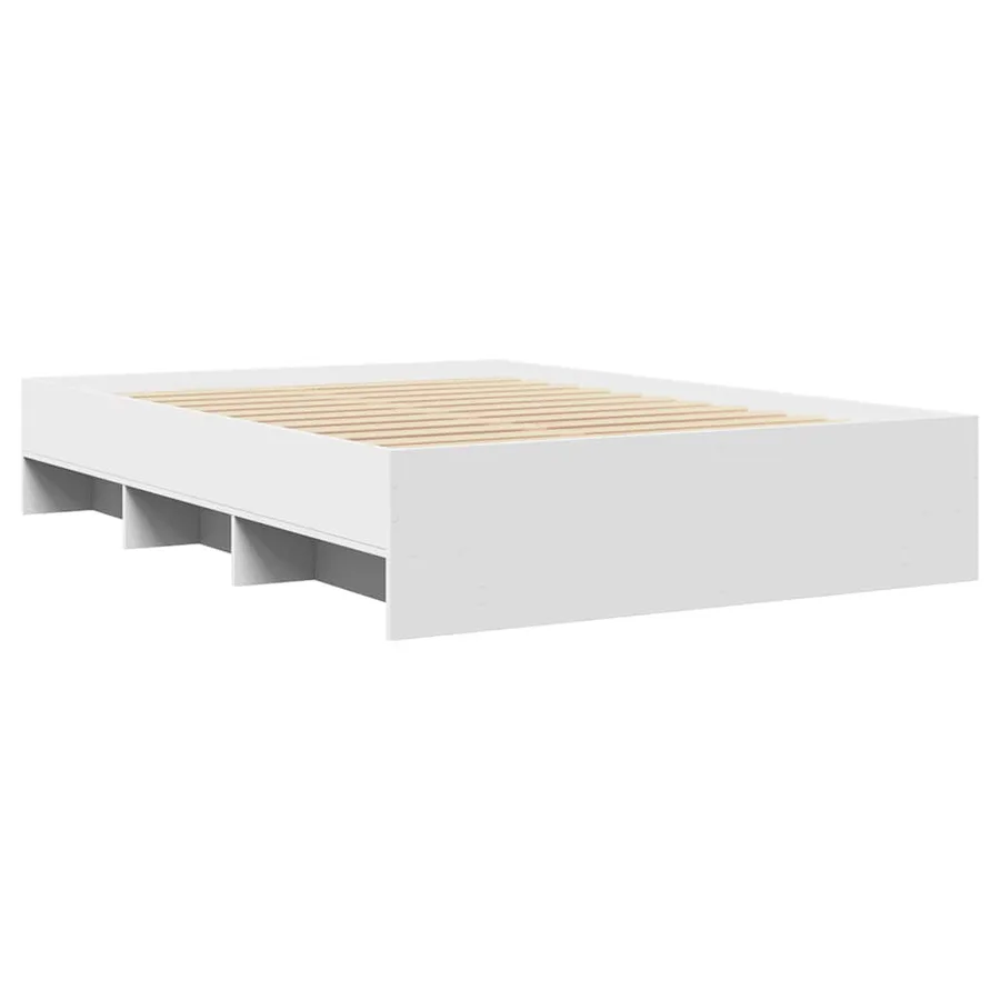 Cadre de lit sans matelas blanc 120x190 cm bois d'ingénierie - 7