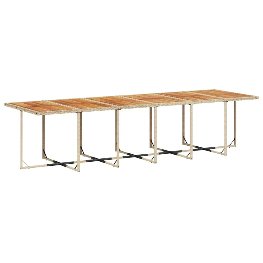 Ensemble à manger de jardin et coussins 17 pcs beige - 4