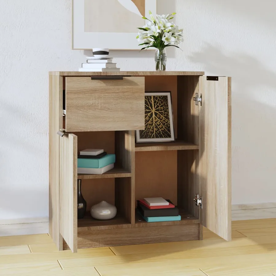 Buffet Chêne sonoma 60x30x70 cm Bois d'ingénierie - 3