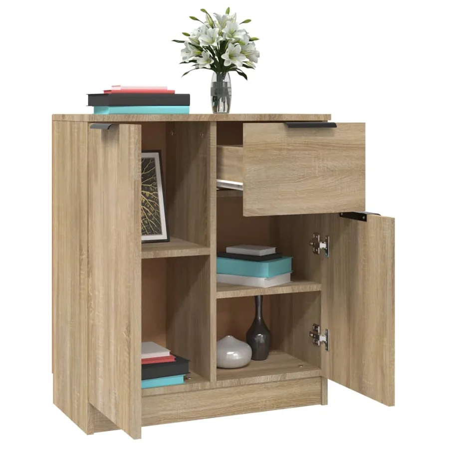 Buffet Chêne sonoma 60x30x70 cm Bois d'ingénierie - 5