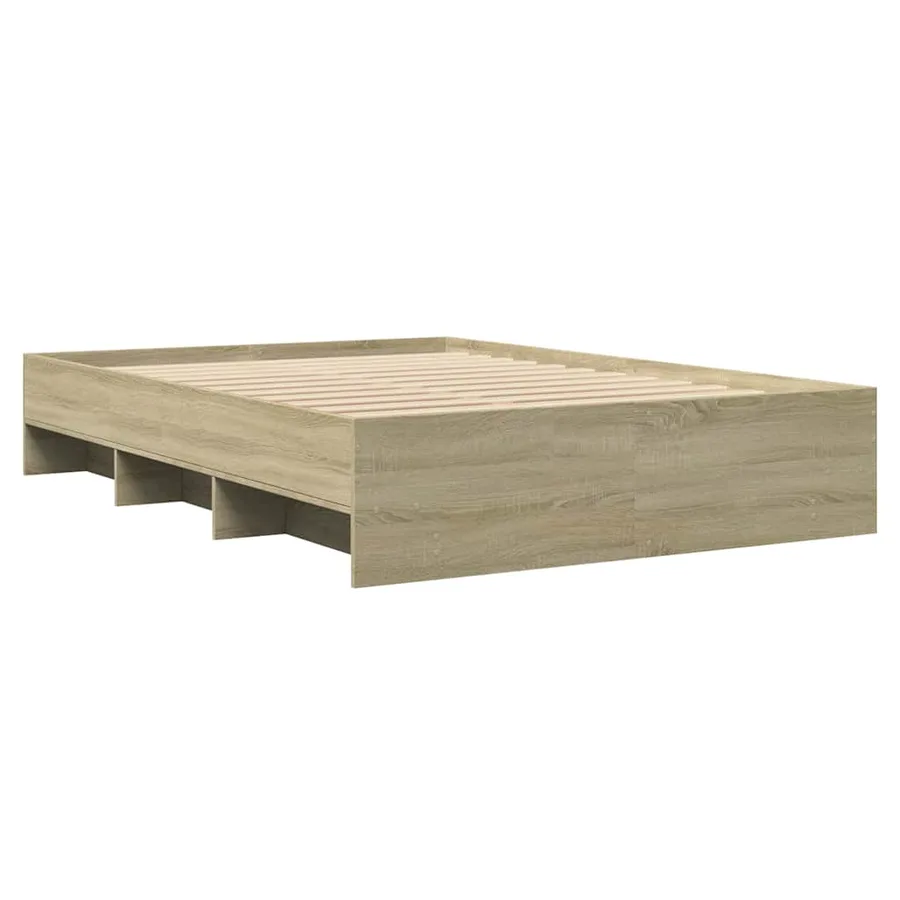 Cadre de lit sans matelas chêne sonoma 120x190 cm - 4