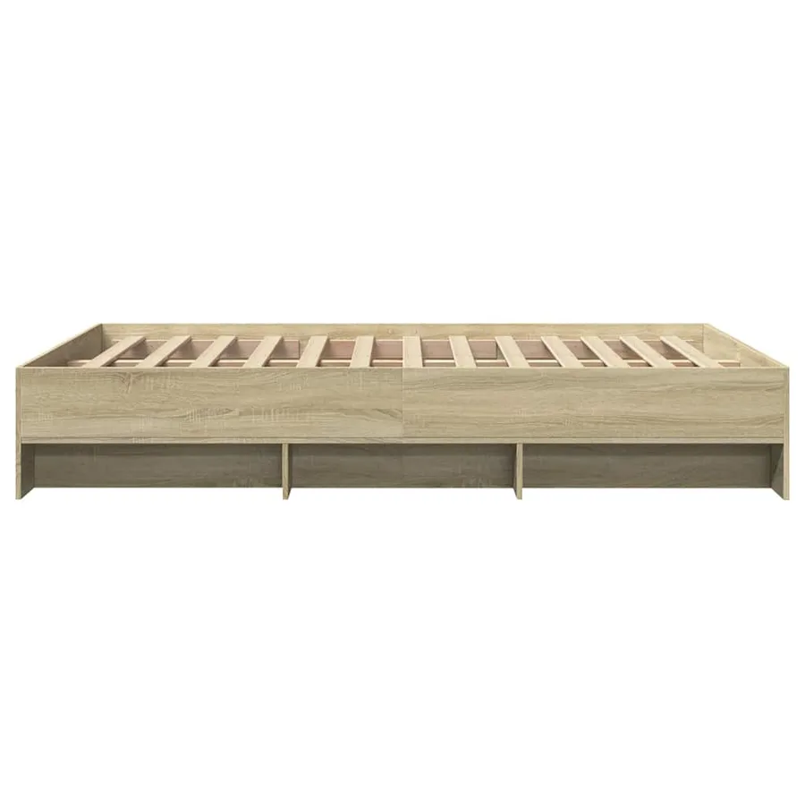 Cadre de lit sans matelas chêne sonoma 120x190 cm - 6