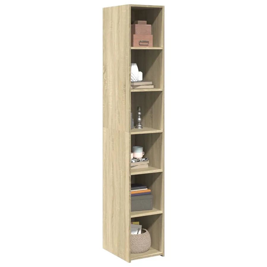 Buffet haut chêne sonoma 30x41x185 cm bois d'ingénierie - 3