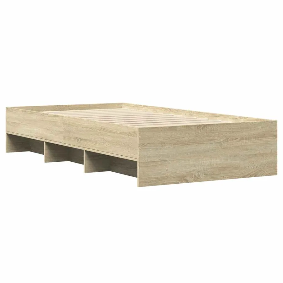 Cadre de lit sans matelas chêne sonoma 100x200 cm - 4