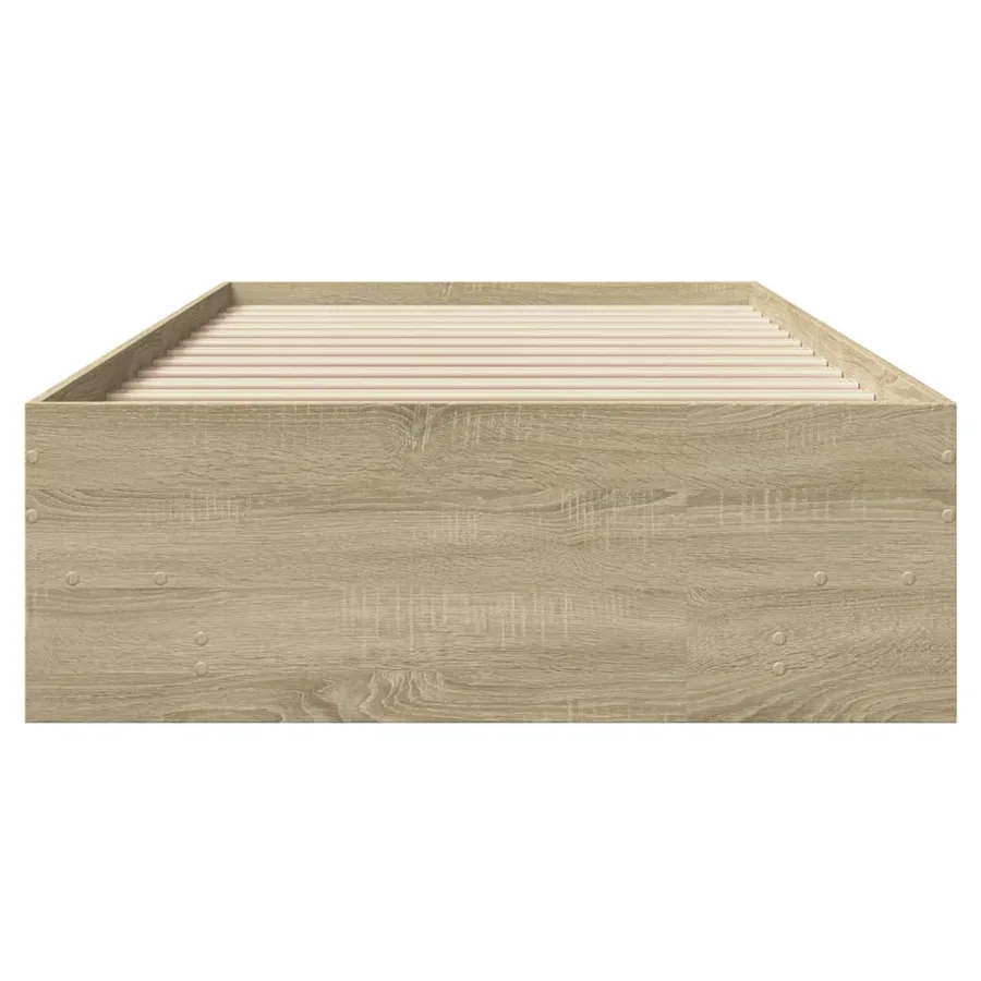 Cadre de lit sans matelas chêne sonoma 100x200 cm - 5