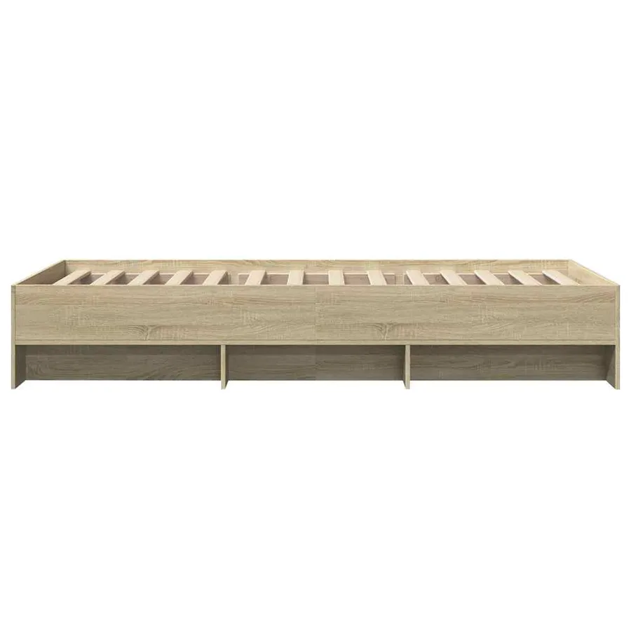 Cadre de lit sans matelas chêne sonoma 100x200 cm - 6