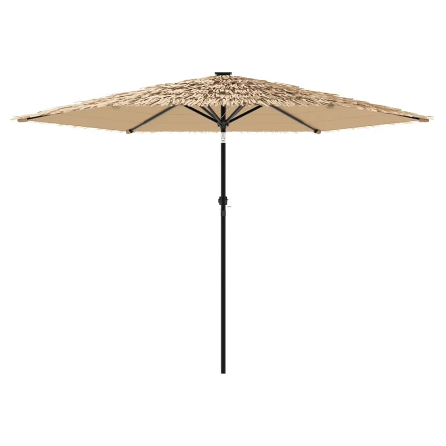 Parasol de jardin avec mât en acier marron 288x288x225 cm - 4