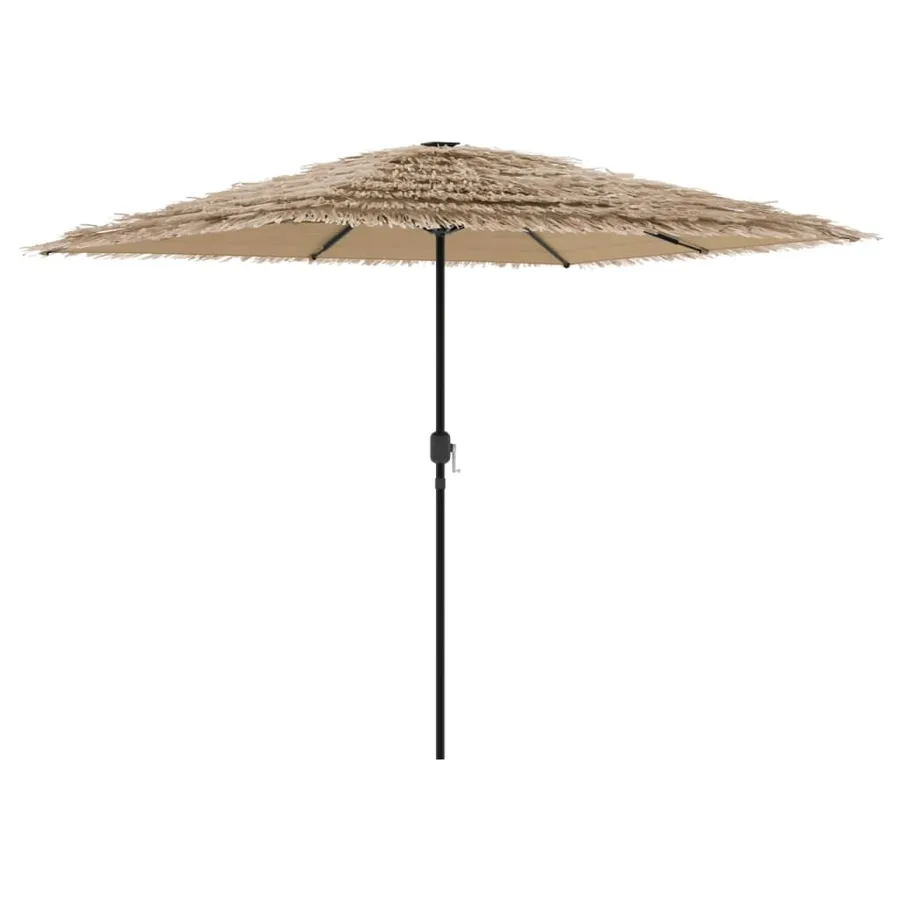 Parasol de jardin avec mât en acier marron 248x248x248 cm - 5