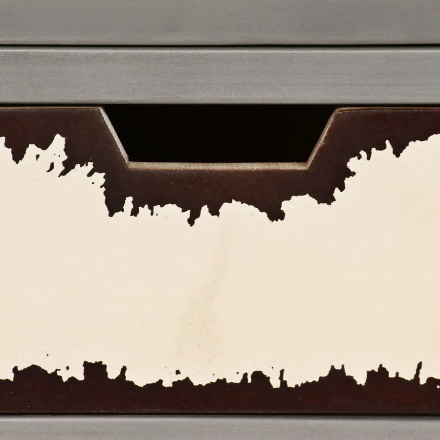 Buffet Bois de manguier massif et acier 65x33x76 cm - 6