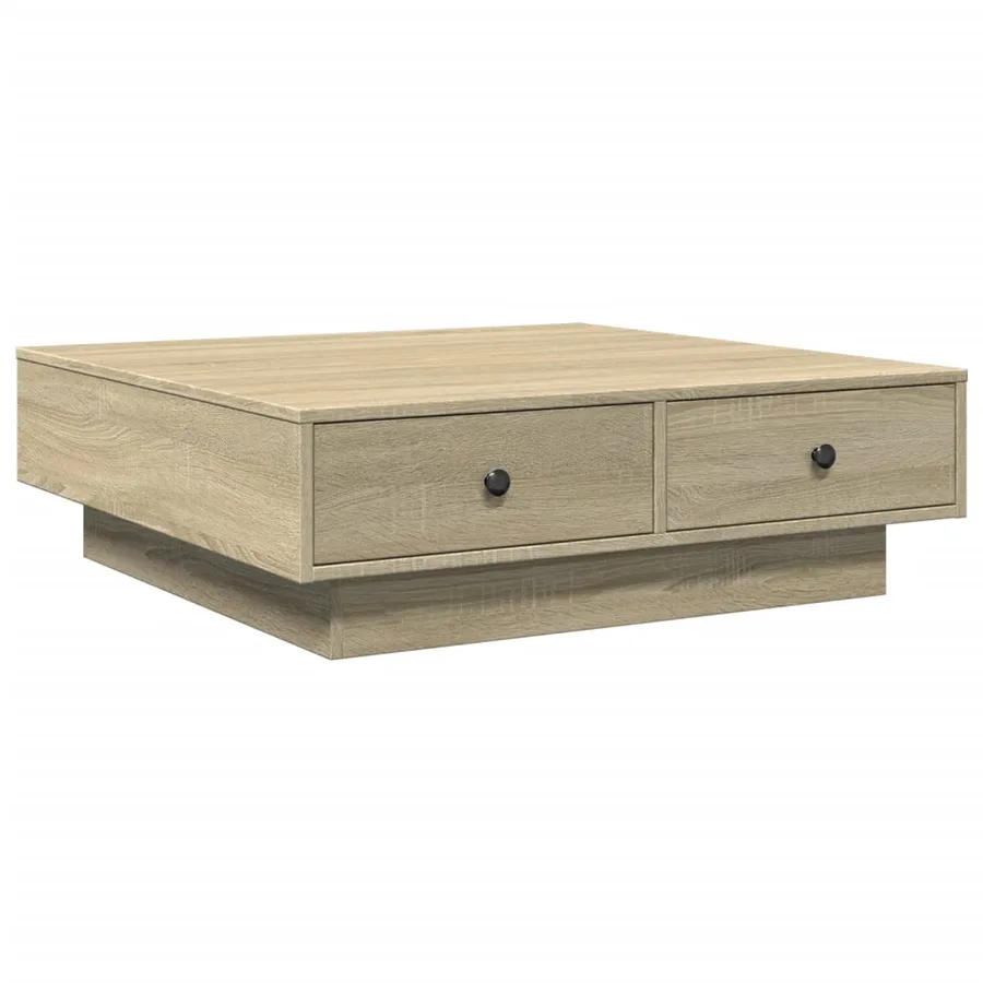 Table basse Chêne sonoma 90x90x28 cm Aggloméré - 2