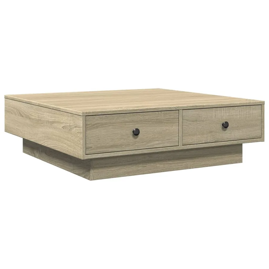 Table basse Chêne sonoma 90x90x28 cm Aggloméré - 6