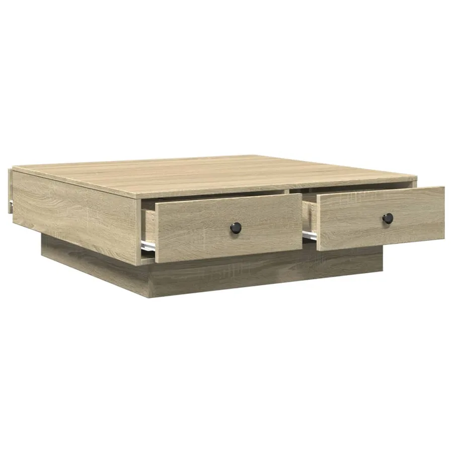 Table basse Chêne sonoma 90x90x28 cm Aggloméré - 7