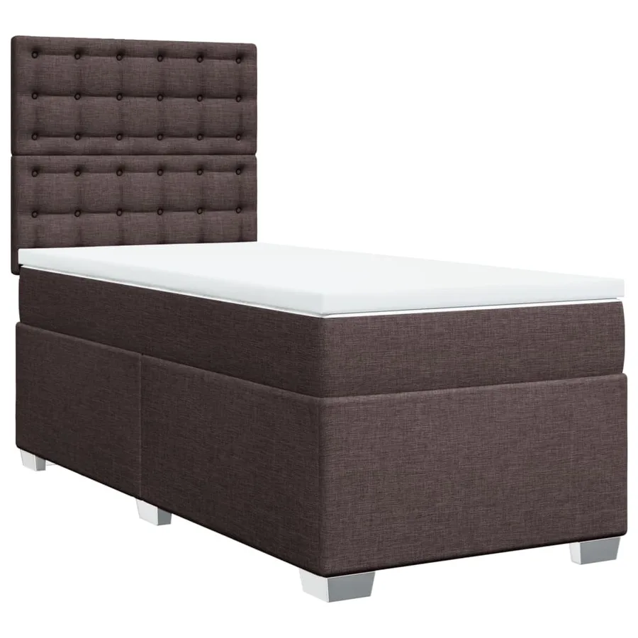 Sommier à lattes de lit avec matelas Marron foncé 80x200 cm - 3