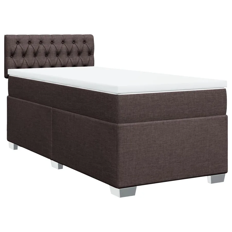 Sommier à lattes de lit avec matelas Marron foncé 80x200 cm - 3