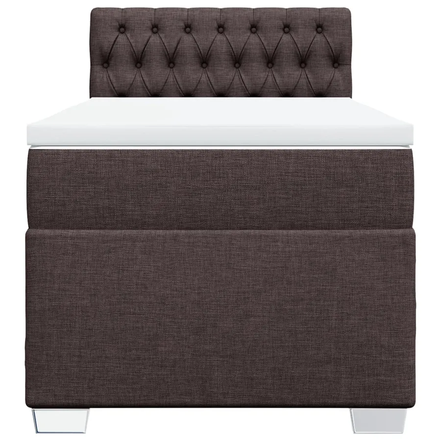 Sommier à lattes de lit avec matelas Marron foncé 80x200 cm - 6