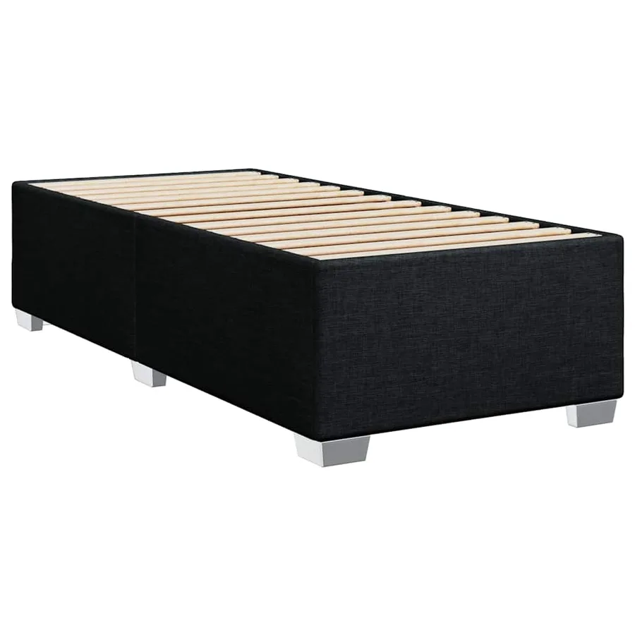 Sommier à lattes de lit avec matelas Noir 90x190 cm Tissu - 8