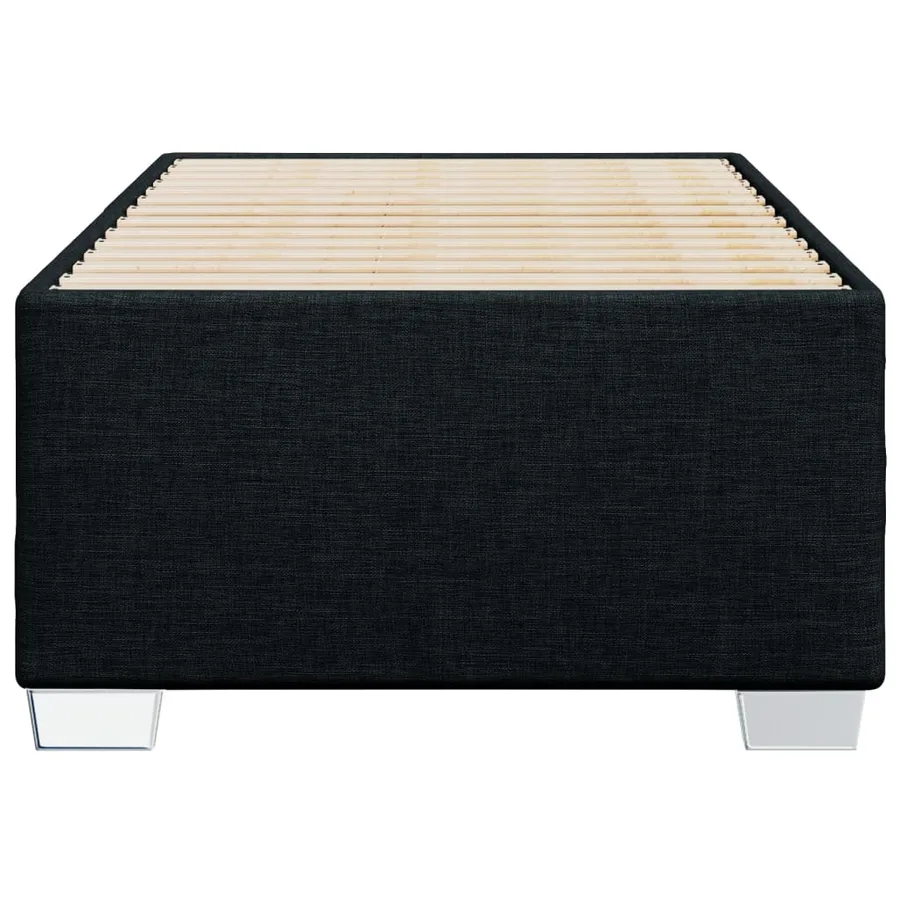 Cadre de lit sans matelas noir 90x190 cm tissu - 4