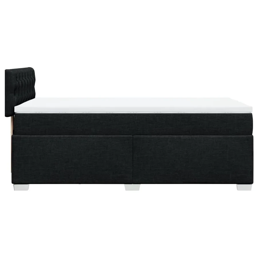 Sommier à lattes de lit avec matelas Noir 90x190 cm Tissu - 11