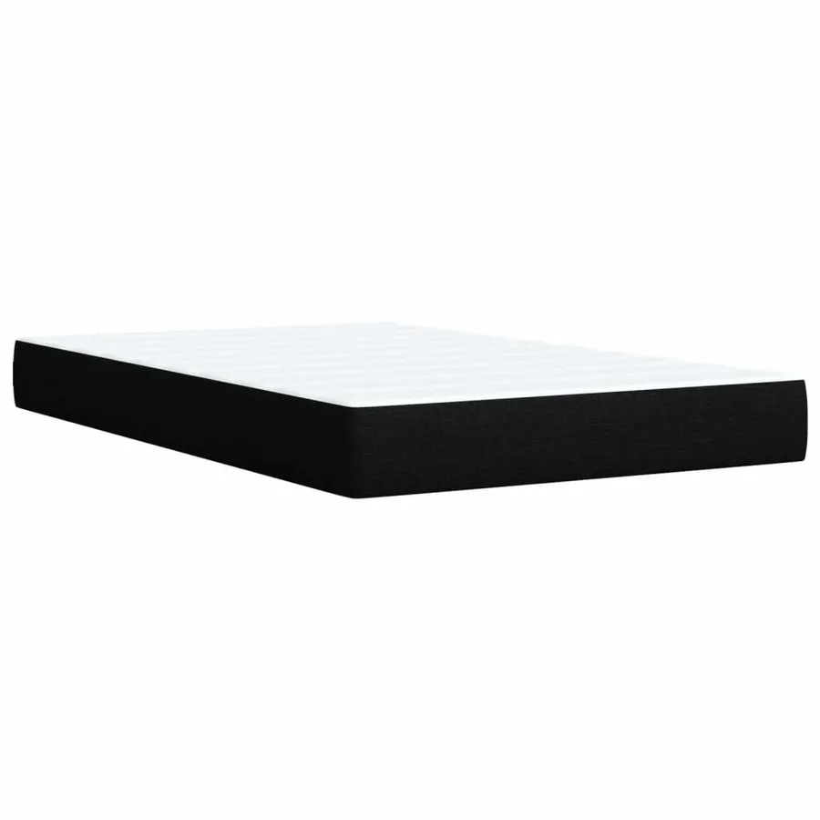 Sommier à lattes de lit avec matelas Noir 90x190 cm Tissu - 10