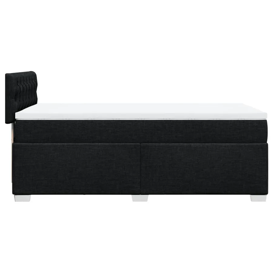 Sommier à lattes de lit avec matelas Noir 90x190 cm Tissu - 5