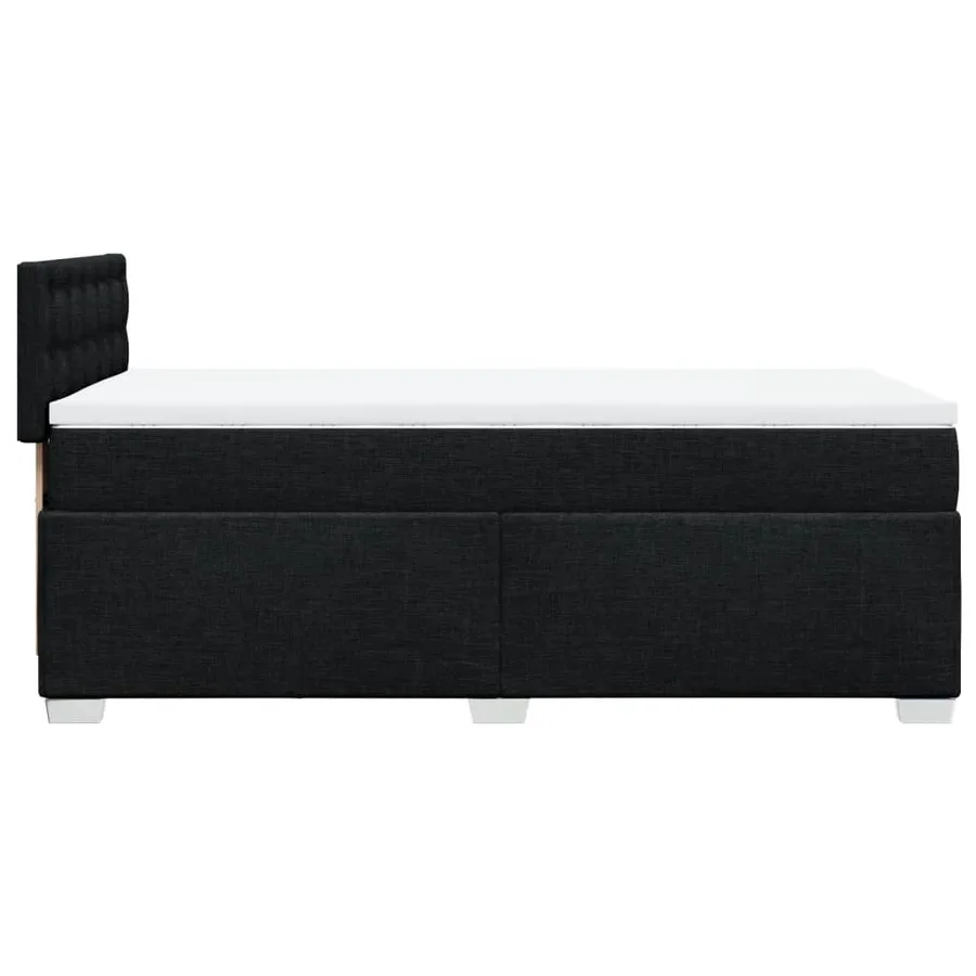 Sommier à lattes de lit avec matelas Noir 90x190 cm Tissu - 5