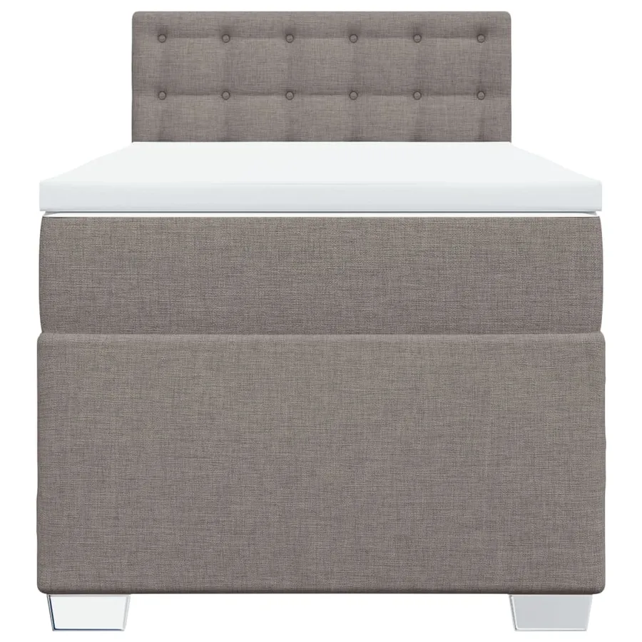 Sommier à lattes de lit avec matelas Taupe 80x200 cm Tissu - 4