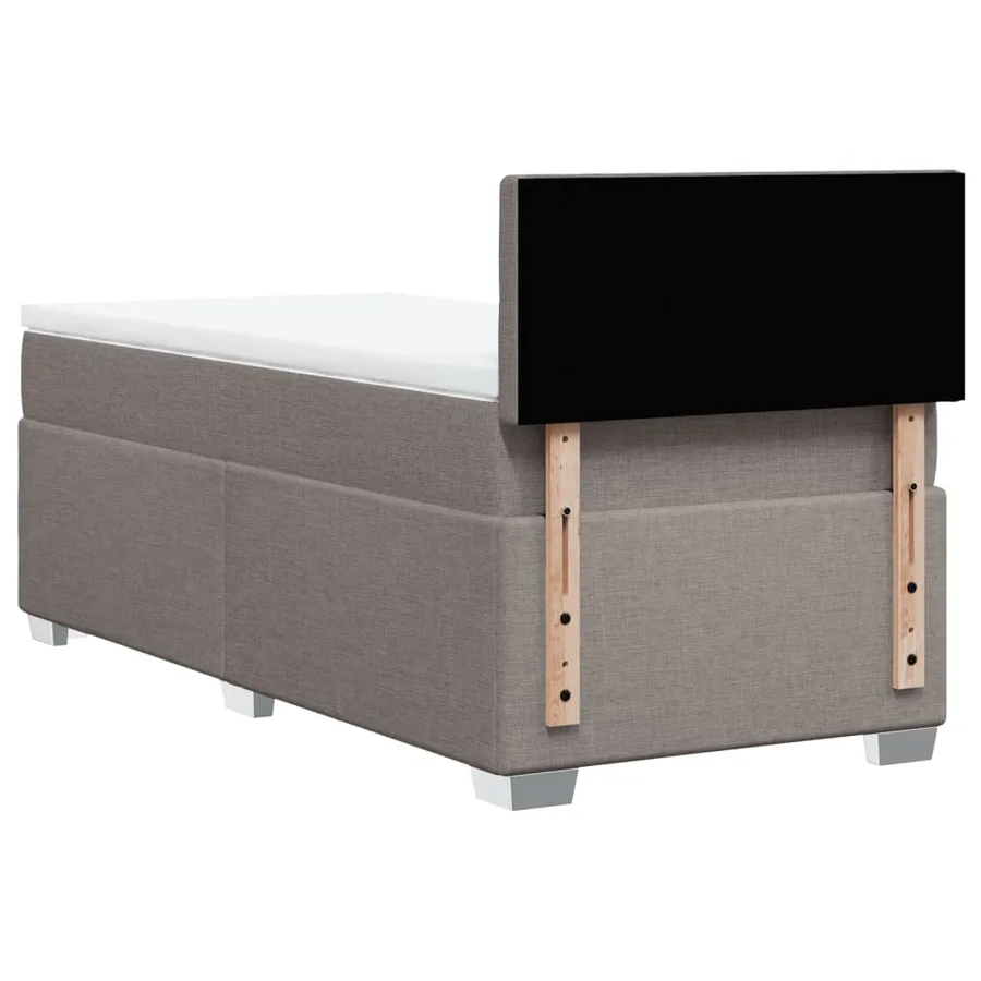 Sommier à lattes de lit avec matelas Taupe 80x200 cm Tissu - 6